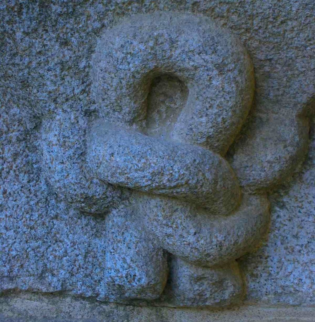 Chiselled Manueline knot, early 16thC, Palace of Dom Manuel in Evora, Portugal.